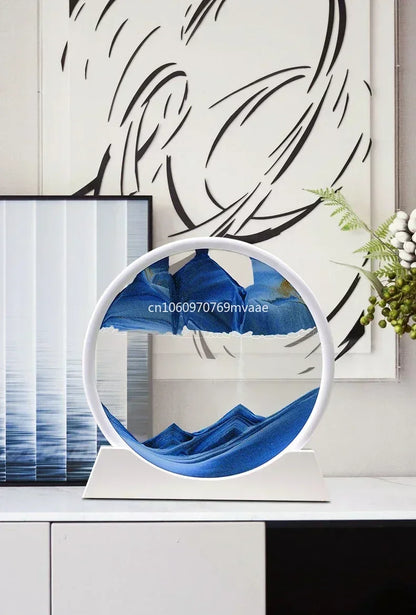 Sandscape Moving Sand Art Frame Quicksand 3D Dynamic Liquid Hourglass Kinetic Sand Painting Flowing Sand Office Home Decor Gifts - LUCKY COLLECTION