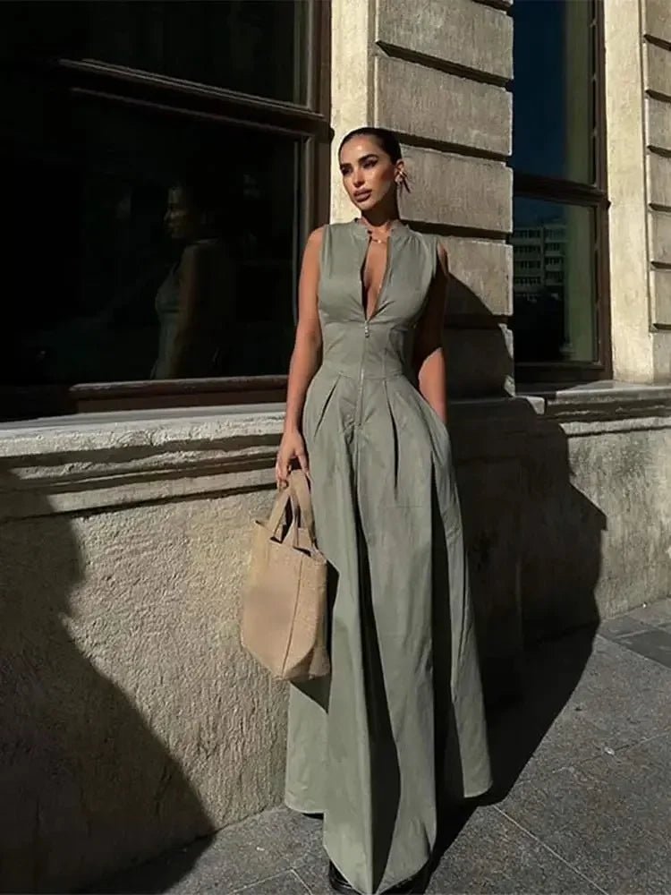 High - Street Sleeveless A - Line Dress – Trendy & Chic - LUCKY COLLECTION