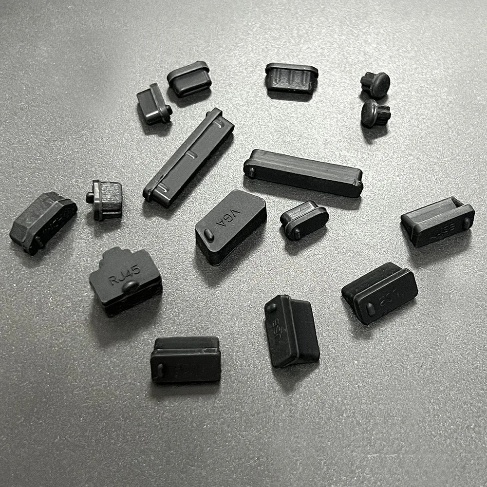 16Pcs Universal Anti Dustproof Notebook Port Plug Silicone Protector USB Elastic Laptop Computer Cover Stopper - LUCKY COLLECTION