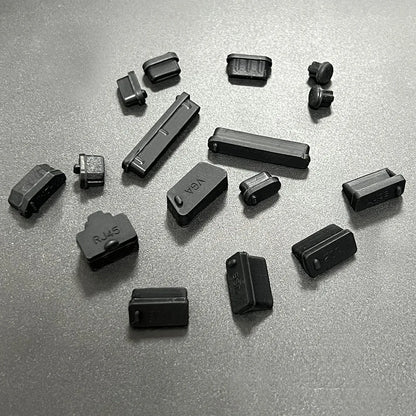 16Pcs Universal Anti Dustproof Notebook Port Plug Silicone Protector USB Elastic Laptop Computer Cover Stopper - LUCKY COLLECTION