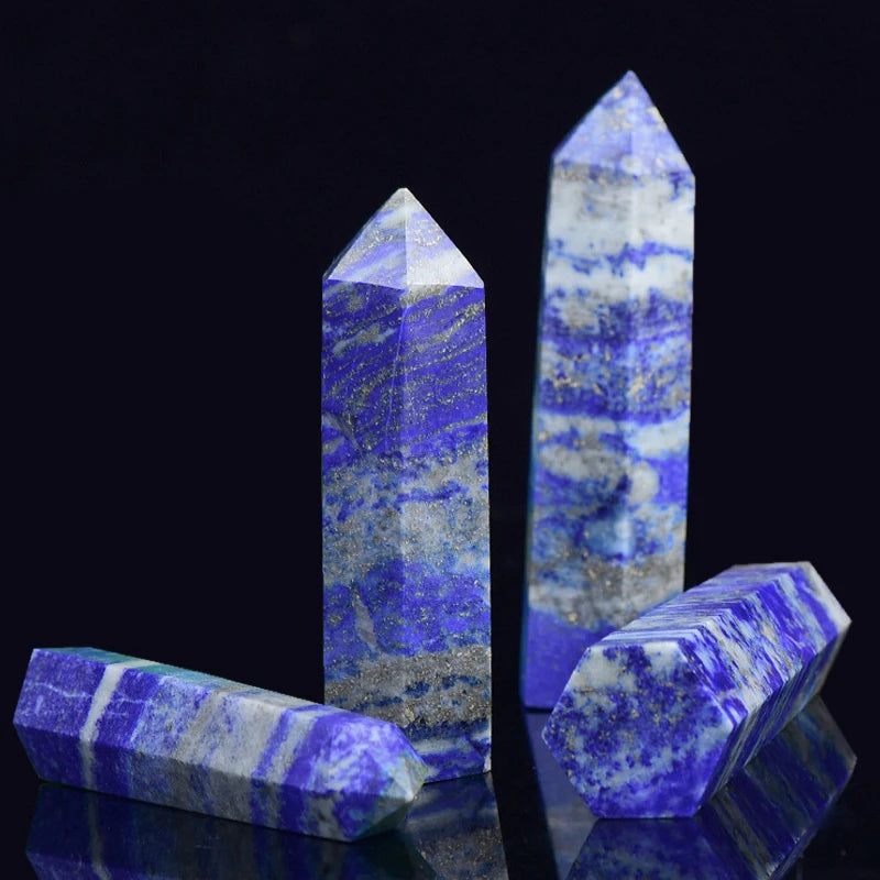 Natural Stone and Crystals Point Wand Witchcraft Hexagonal Prism Obelisk Amethyst Fluorite Mineral Stones Crafts Home Decoration - LUCKY COLLECTION