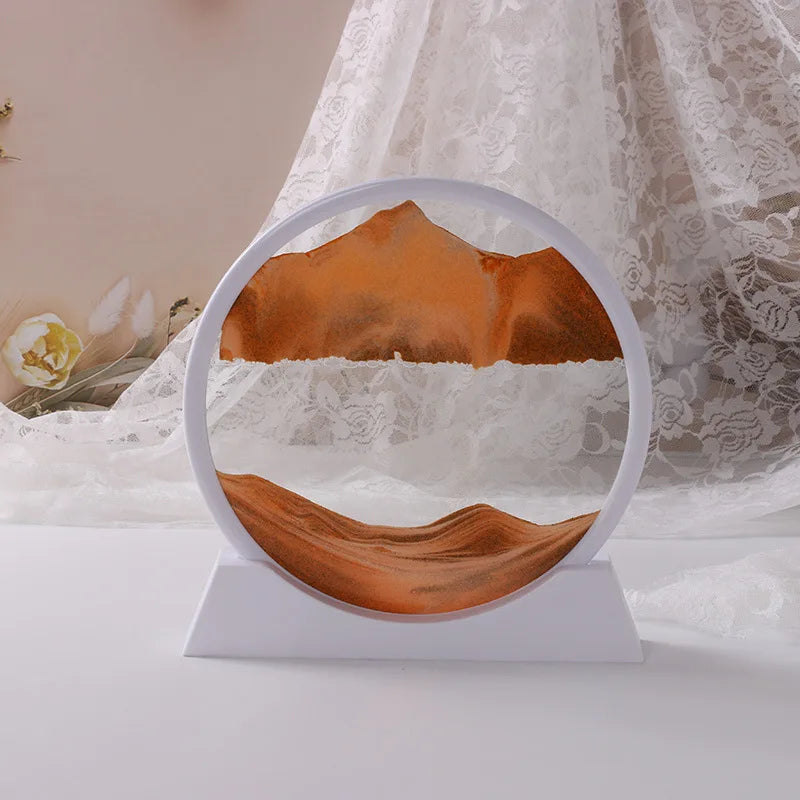 Sandscape Moving Sand Art Frame Quicksand 3D Dynamic Liquid Hourglass Kinetic Sand Painting Flowing Sand Office Home Decor Gifts