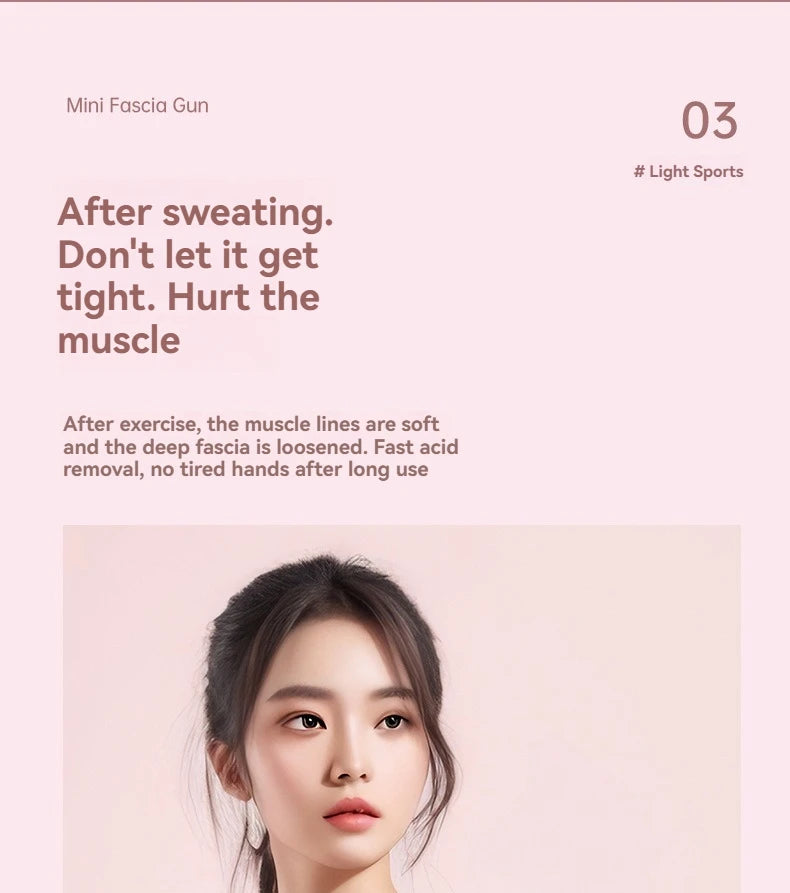 New fascia massage gun mini portable full body adjustable massager for fitness waist massage impact multi gear membrane gun - LUCKY COLLECTION