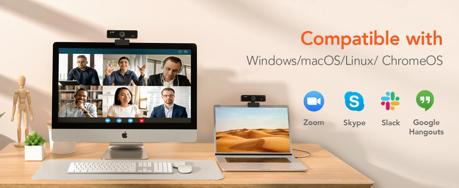 V11 2K Webcam for PC, 1080P 60FPS FHD 90° Web Camera with Microphone&Privacy Cover,USB Plug&Play for Mac/Laptop/Desktop/Computer - LUCKY COLLECTION