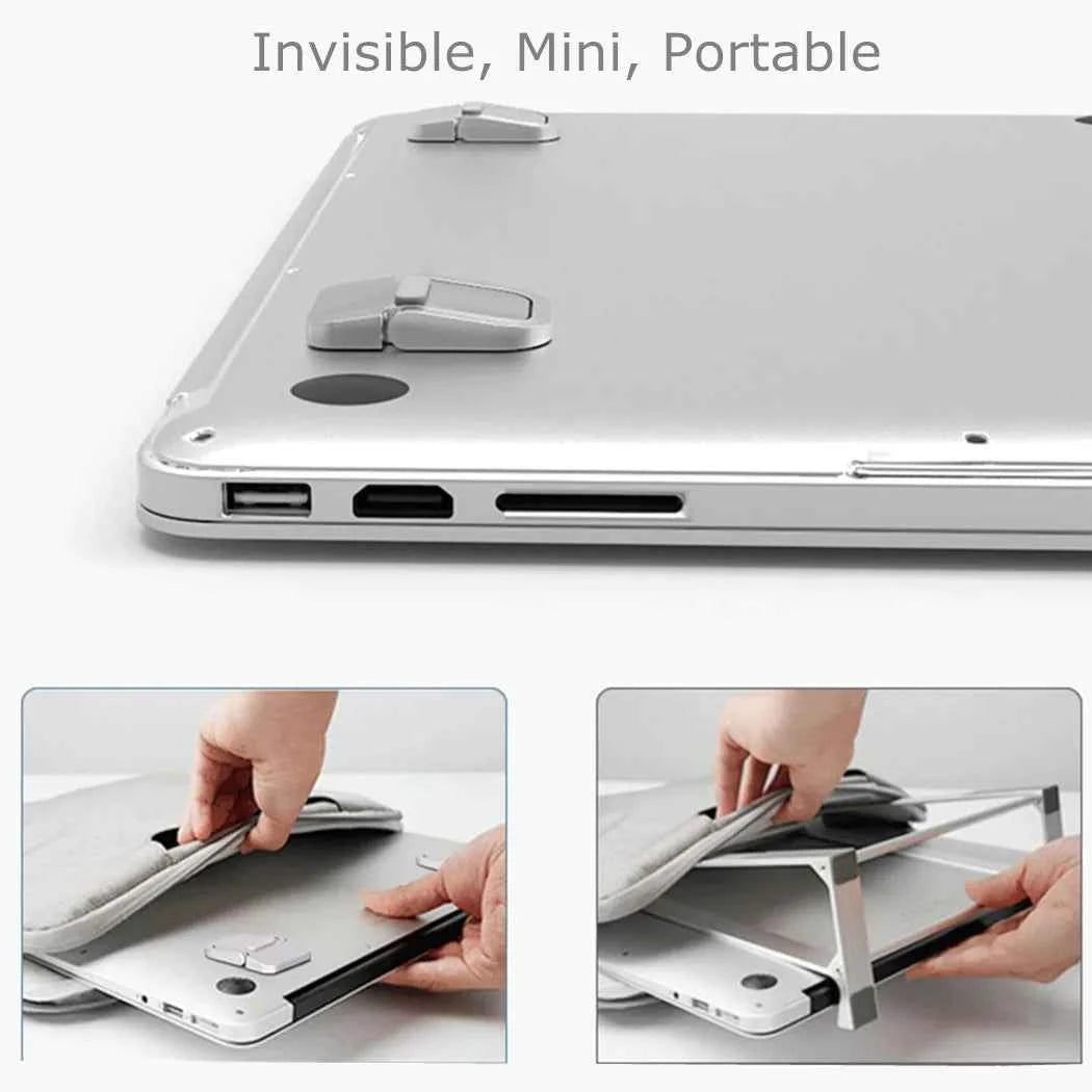Adjustable Folding Laptop Stand Mini Legs Ultra-thin Portable Support for Macbook Notebook Cooling Holder Feet Invisible Bracket