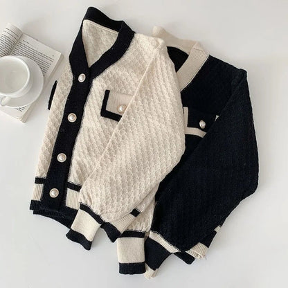 Loose - Fit Knit Sweater Cardigan – A Winter Staple - LUCKY COLLECTION