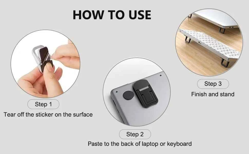 Adjustable Folding Laptop Stand Mini Legs Ultra-thin Portable Support for Macbook Notebook Cooling Holder Feet Invisible Bracket