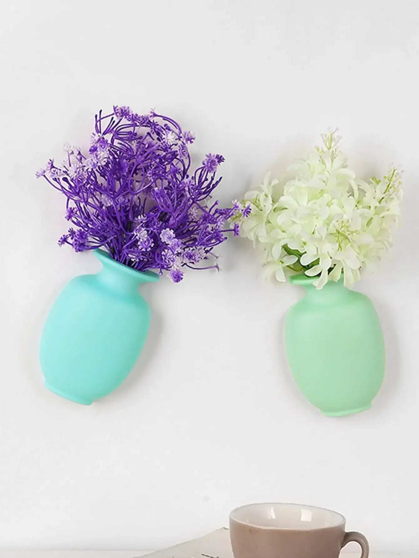 1pc-Magic Silicone Vase Wall Mount Self Adhesive Flower Pot Hanging Decorative Reusable Wall-Mounted Flower Vase Home Decor - LUCKY COLLECTION