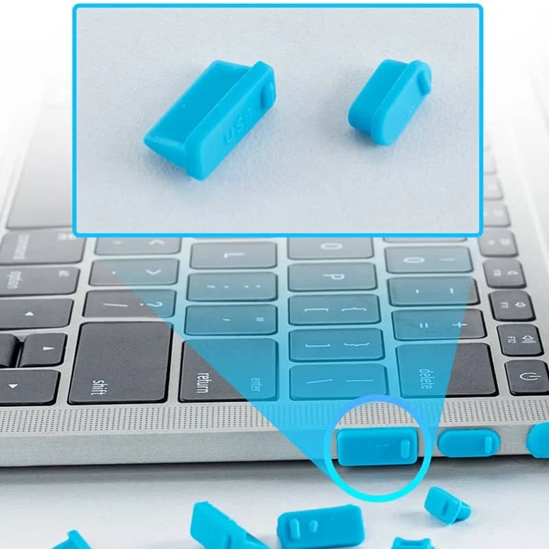 16Pcs Universal Anti Dustproof Notebook Port Plug Silicone Protector USB Elastic Laptop Computer Cover Stopper - LUCKY COLLECTION