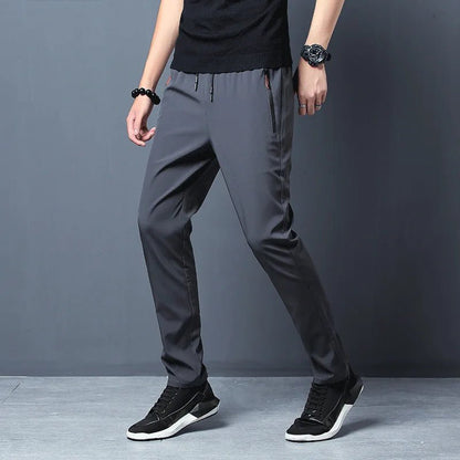 Breathable Ice Silk Men’s Pants – Lightweight Business Casual Comfort - LUCKY COLLECTION