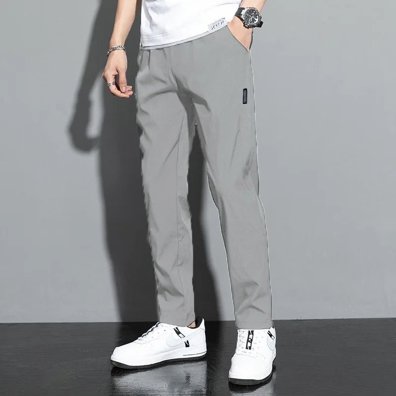 Breathable Ice Silk Men’s Pants – Lightweight Business Casual Comfort - LUCKY COLLECTION