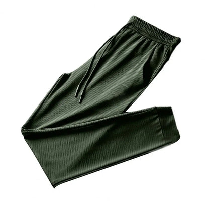 Casual Men Trousers Male Joggers Pants Feather Print Pockets Lace - up Sweatpants Stretchy - LUCKY COLLECTION