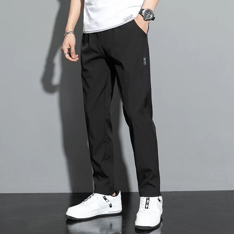 Breathable Ice Silk Men’s Pants – Lightweight Business Casual Comfort - LUCKY COLLECTION