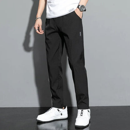 Breathable Ice Silk Men’s Pants – Lightweight Business Casual Comfort - LUCKY COLLECTION
