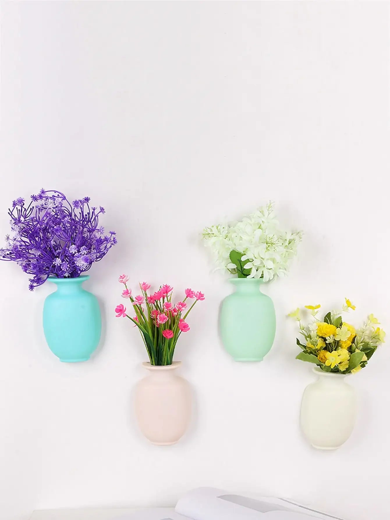 1pc-Magic Silicone Vase Wall Mount Self Adhesive Flower Pot Hanging Decorative Reusable Wall-Mounted Flower Vase Home Decor - LUCKY COLLECTION