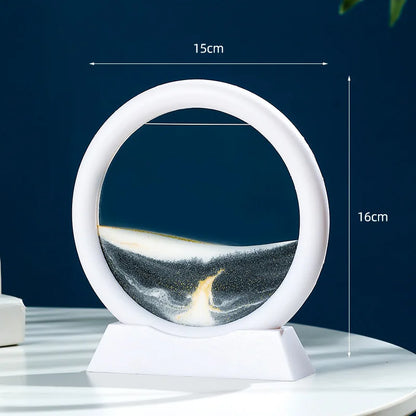 Sandscape Moving Sand Art Frame Quicksand 3D Dynamic Liquid Hourglass Kinetic Sand Painting Flowing Sand Office Home Decor Gifts