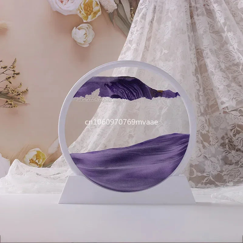 Sandscape Moving Sand Art Frame Quicksand 3D Dynamic Liquid Hourglass Kinetic Sand Painting Flowing Sand Office Home Decor Gifts - LUCKY COLLECTION