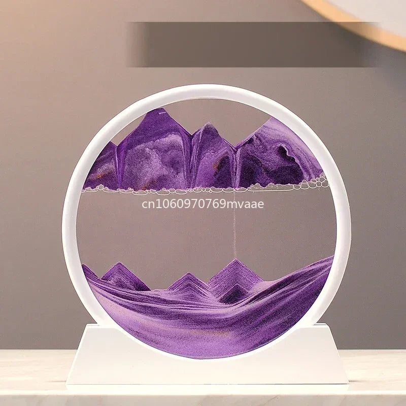 Sandscape Moving Sand Art Frame Quicksand 3D Dynamic Liquid Hourglass Kinetic Sand Painting Flowing Sand Office Home Decor Gifts - LUCKY COLLECTION