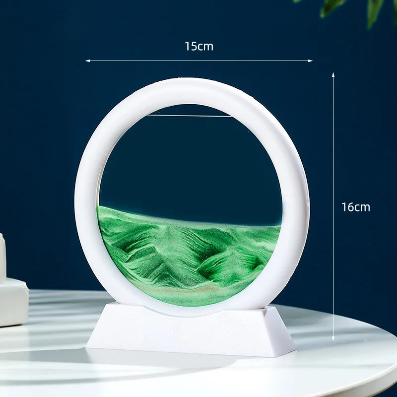 Sandscape Moving Sand Art Frame Quicksand 3D Dynamic Liquid Hourglass Kinetic Sand Painting Flowing Sand Office Home Decor Gifts - LUCKY COLLECTION