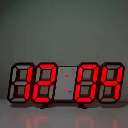 3D LED Digital Alarm Clock Wall Clock Times Date Temperature Suitable for Home Kitchen Clock Decoration Clocks Decor Garden - LUCKY COLLECTION