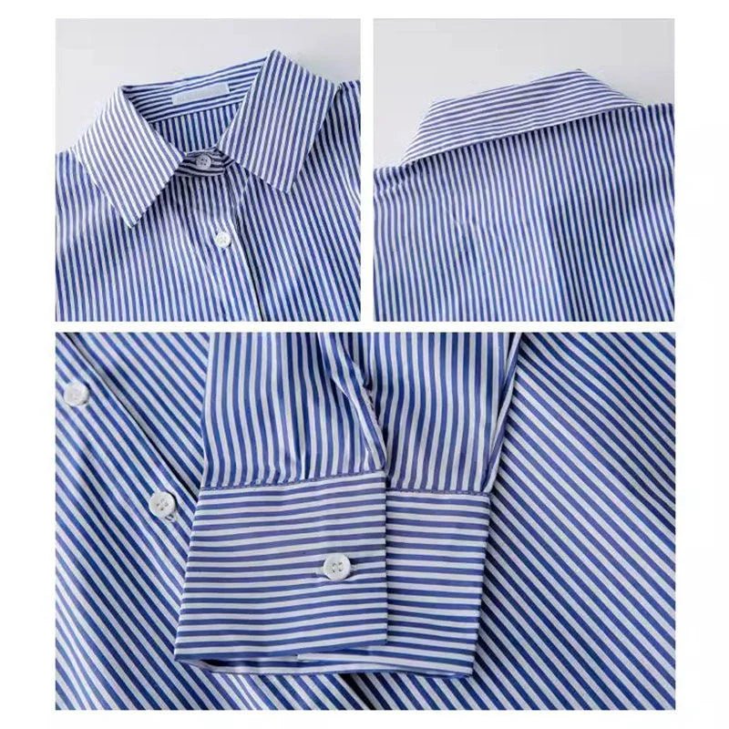 Classic Striped Lantern Sleeve Blouse – A Statement Piece - LUCKY COLLECTION