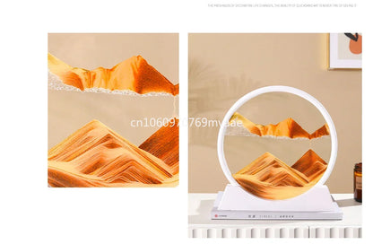 Sandscape Moving Sand Art Frame Quicksand 3D Dynamic Liquid Hourglass Kinetic Sand Painting Flowing Sand Office Home Decor Gifts - LUCKY COLLECTION