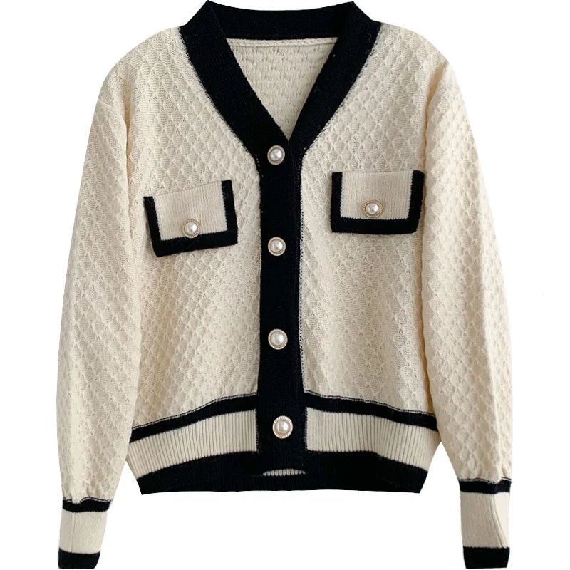 Loose - Fit Knit Sweater Cardigan – A Winter Staple - LUCKY COLLECTION