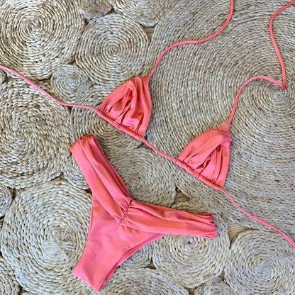 Bandage Bikinis Set Sexy Bikini Sets Solid Swimsuit Women Beachwear 2025 - LUCKY COLLECTION