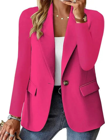 Power Suit Elegance: Oversized Business Blazer for Women - LUCKY COLLECTION