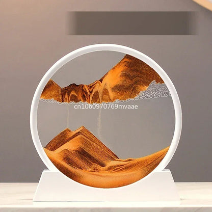 Sandscape Moving Sand Art Frame Quicksand 3D Dynamic Liquid Hourglass Kinetic Sand Painting Flowing Sand Office Home Decor Gifts - LUCKY COLLECTION