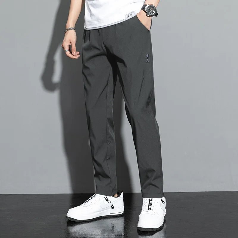 Breathable Ice Silk Men’s Pants – Lightweight Business Casual Comfort - LUCKY COLLECTION