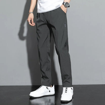 Breathable Ice Silk Men’s Pants – Lightweight Business Casual Comfort - LUCKY COLLECTION