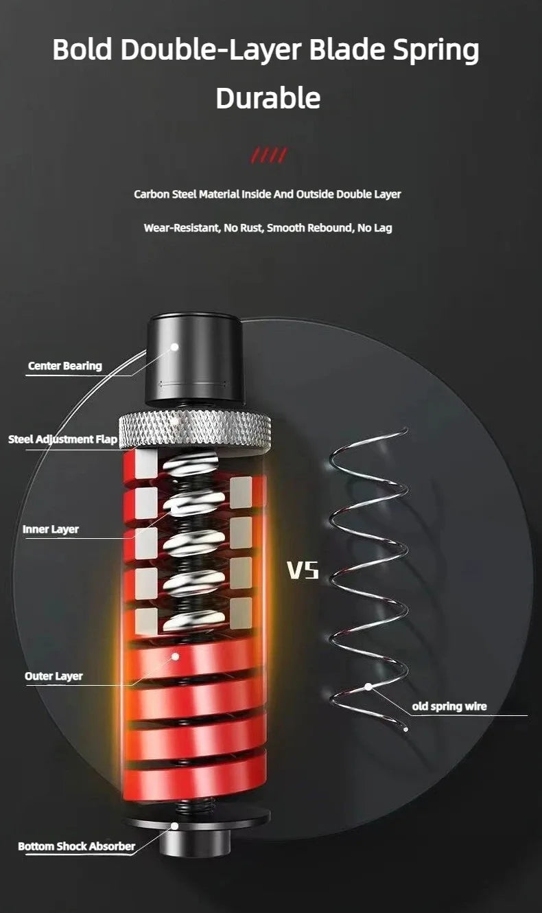 5-165Kg Adjustable Heavy Hand Grip Exercise Strengthener Gripper Finger Expander Arm Wrist Forearm Trainers Fitness Steel Spring - LUCKY COLLECTION