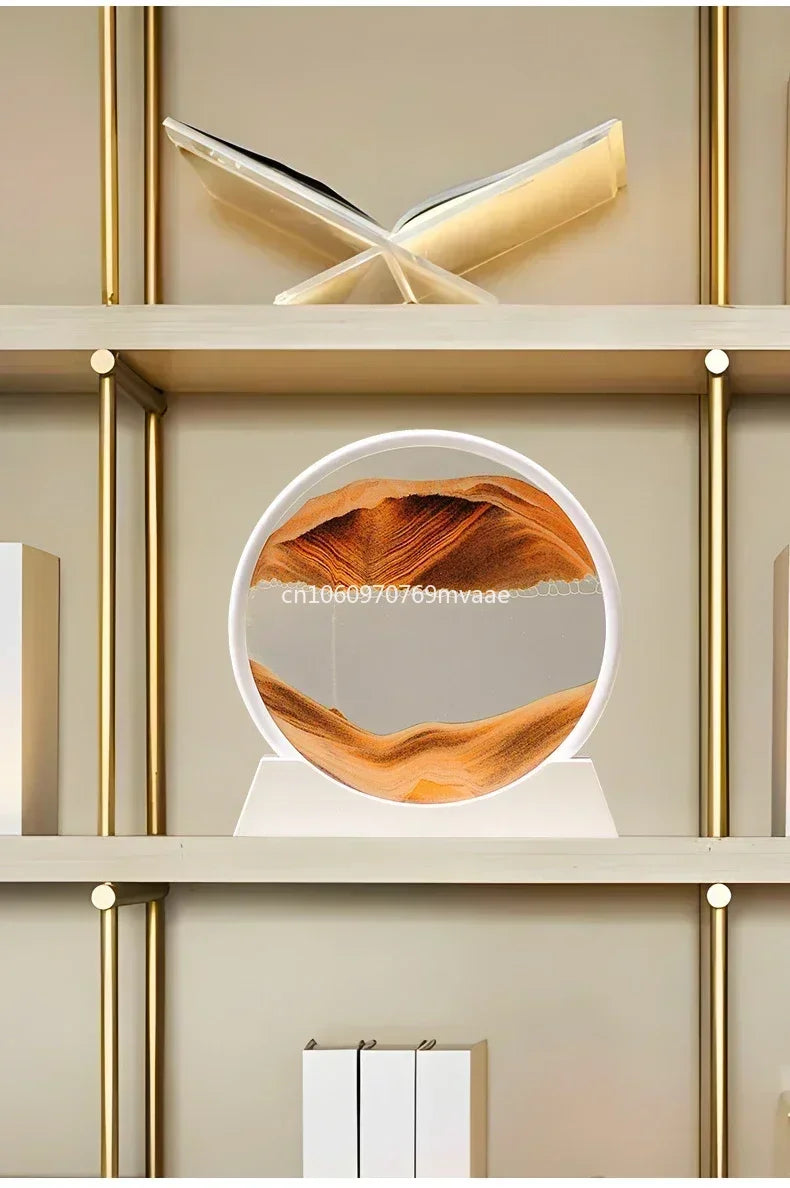 Sandscape Moving Sand Art Frame Quicksand 3D Dynamic Liquid Hourglass Kinetic Sand Painting Flowing Sand Office Home Decor Gifts - LUCKY COLLECTION