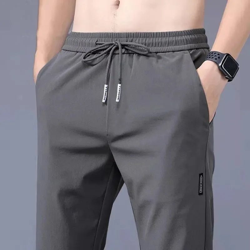 Breathable Ice Silk Men’s Pants – Lightweight Business Casual Comfort - LUCKY COLLECTION