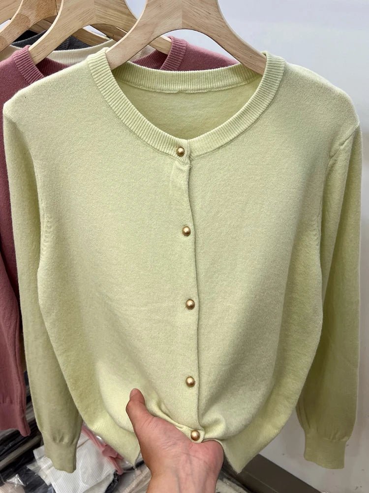 Basic Knitwear Long Sleeve Cardigan – Everyday Comfort - LUCKY COLLECTION