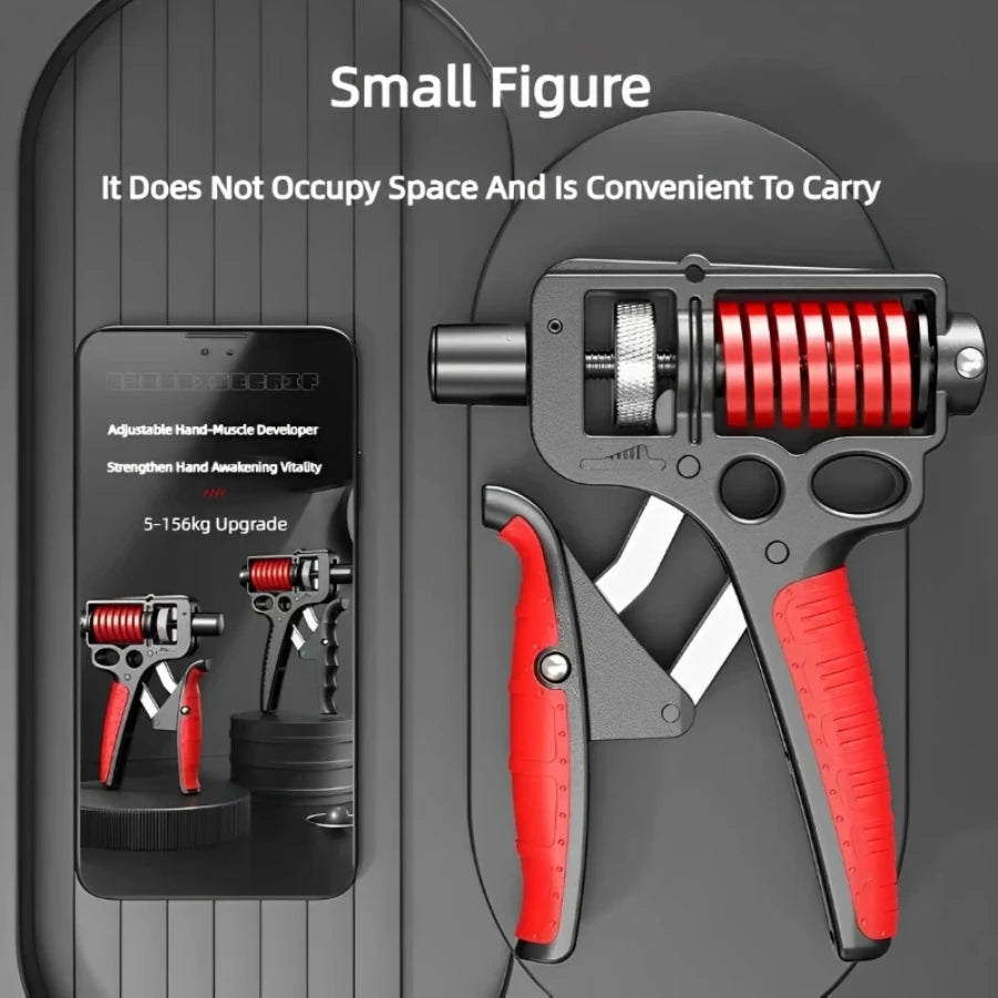 5-165Kg Adjustable Heavy Hand Grip Exercise Strengthener Gripper Finger Expander Arm Wrist Forearm Trainers Fitness Steel Spring - LUCKY COLLECTION