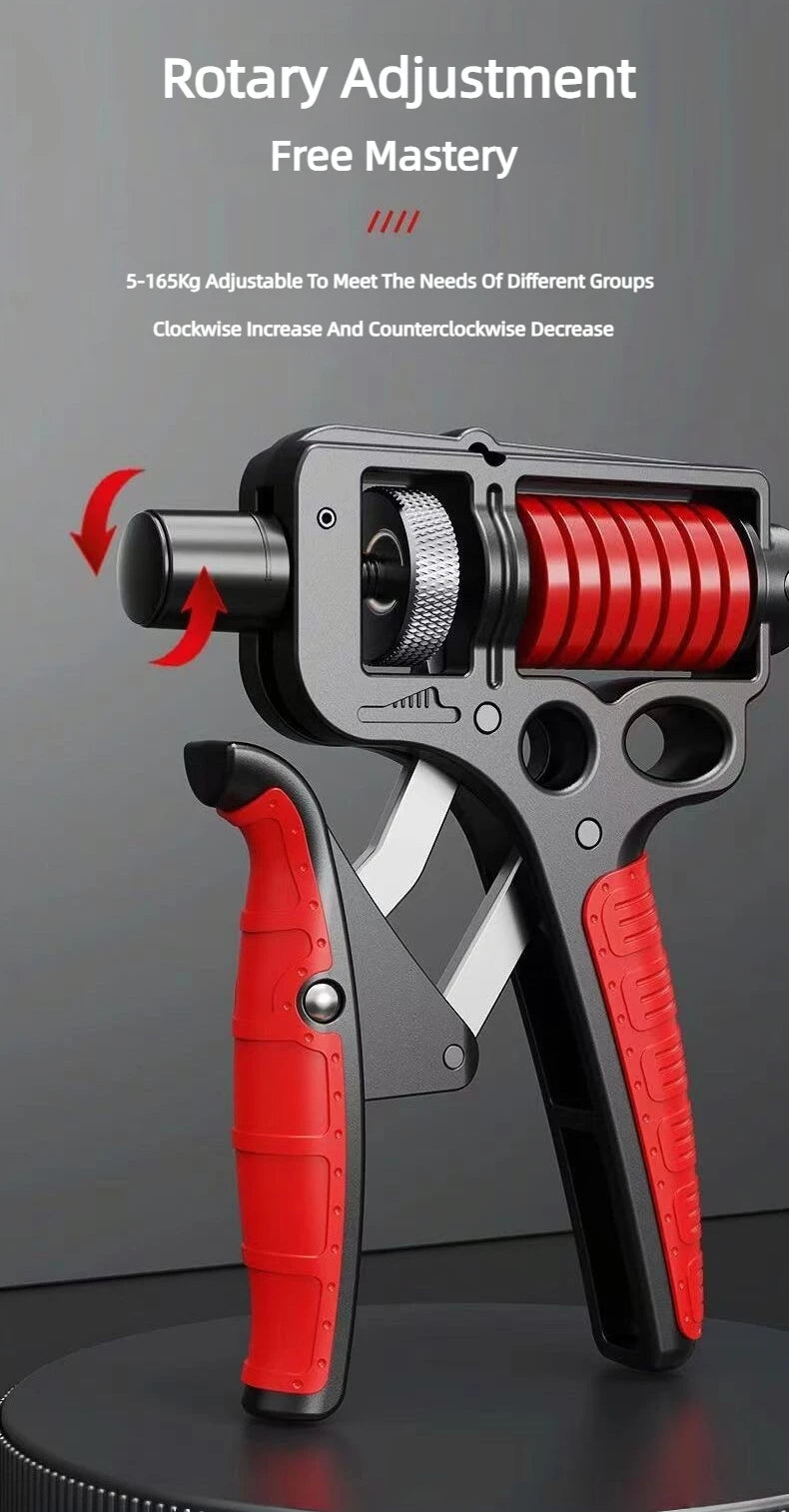 5-165Kg Adjustable Heavy Hand Grip Exercise Strengthener Gripper Finger Expander Arm Wrist Forearm Trainers Fitness Steel Spring - LUCKY COLLECTION