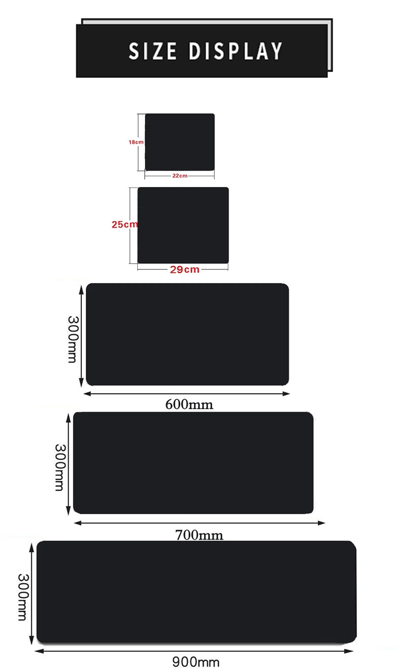 Black and White Mouse Pad Large Computer Gaming Accessories MousePads Desk Mats Carpet Anti-slip Laptop Soft Mice Pad Mouse Mat - LUCKY COLLECTION