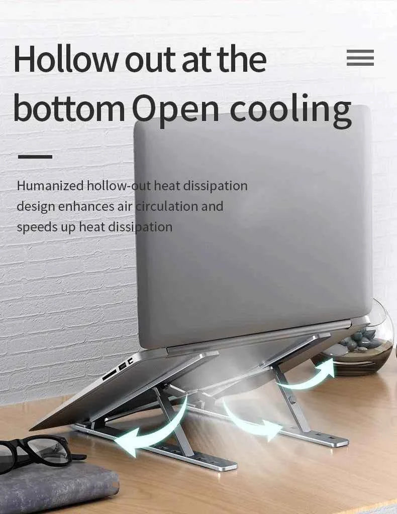 Foldable Laptop Stand Adjustable Portable Notebook Bracket Support Base Aluminum Alloy Holder For Macbook Laptop PC Accessories