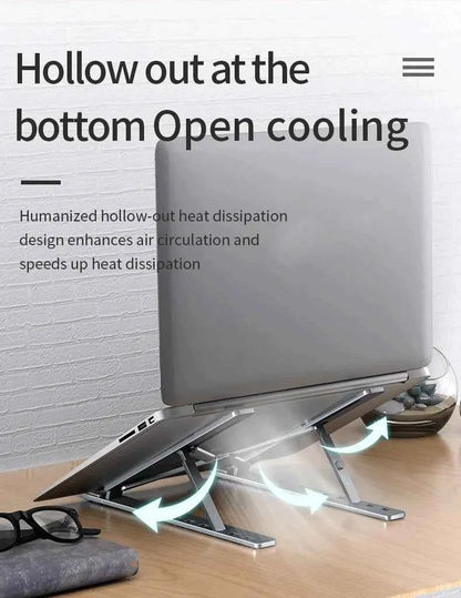 Foldable Laptop Stand Adjustable Portable Notebook Bracket Support Base Aluminum Alloy Holder For Macbook Laptop PC Accessories