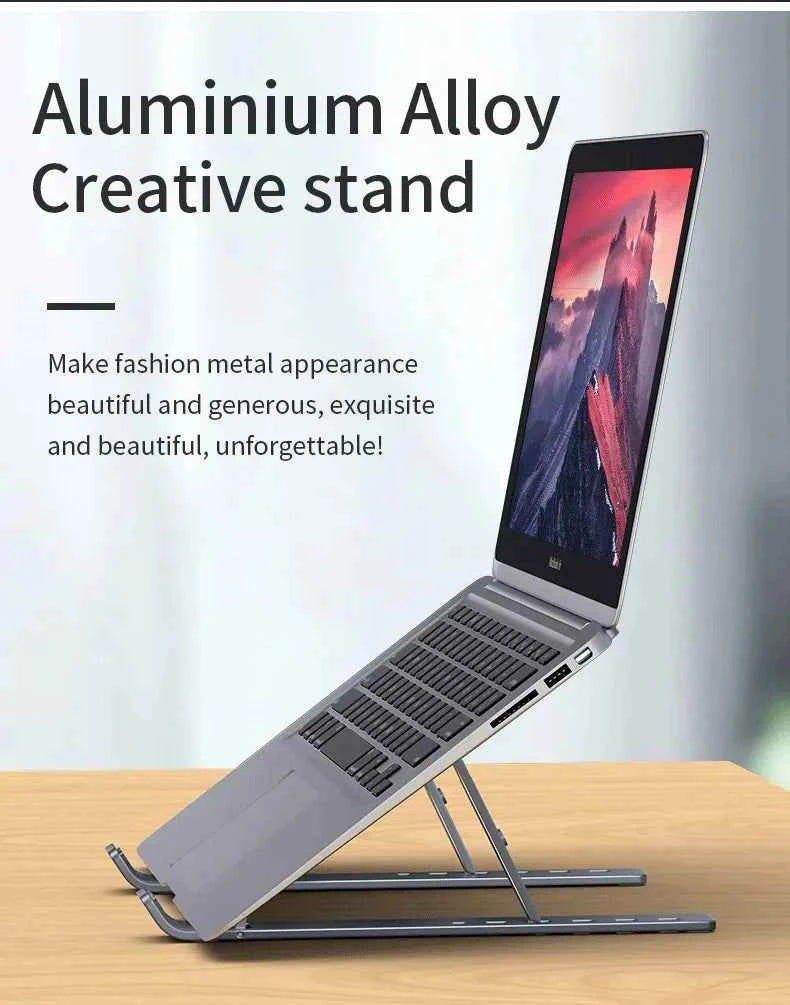 Foldable Laptop Stand Adjustable Portable Notebook Bracket Support Base Aluminum Alloy Holder For Macbook Laptop PC Accessories