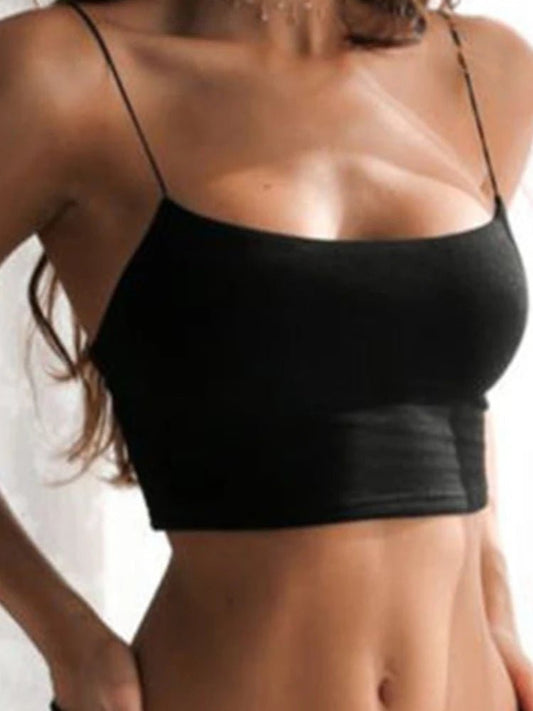 Sexy Tank Top Black Halter Crop Tops Women Summer Camis Backless Camisole. - LUCKY COLLECTION