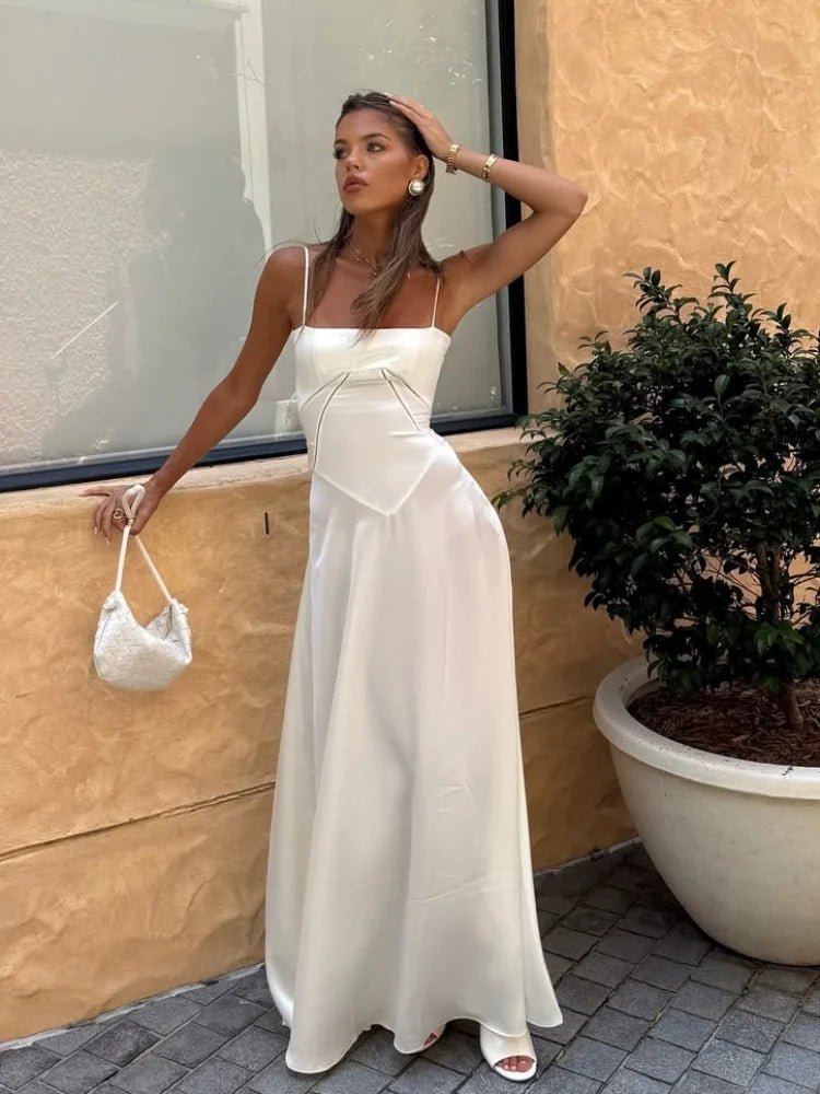 Lace - Up Maxi Dress – Beachy Vibes & Evening Glam - LUCKY COLLECTION